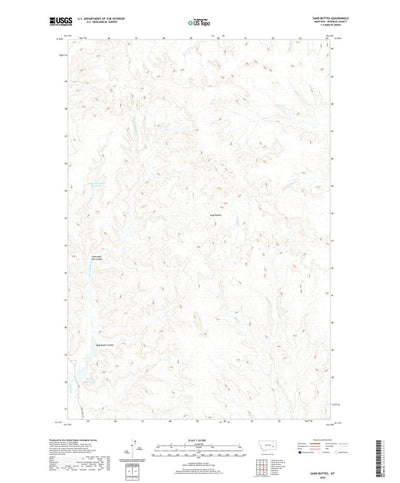 United States Geological Survey Sand Buttes, MT (2020, 24000-Scale) digital map