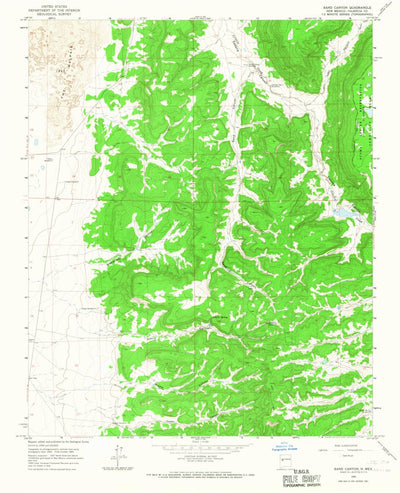 United States Geological Survey Sand Canyon, NM (1964, 24000-Scale) digital map