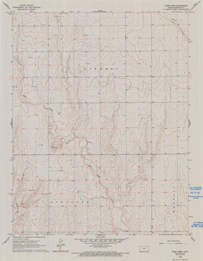 United States Geological Survey Sand Creek, KS (1966, 24000-Scale) digital map