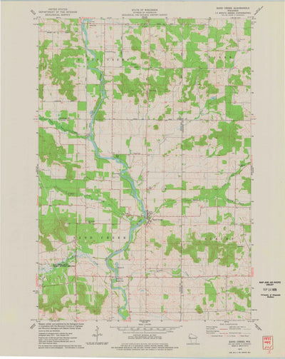 United States Geological Survey Sand Creek, WI (1975, 24000-Scale) digital map