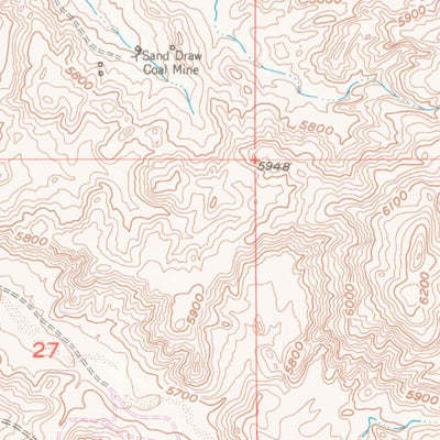 United States Geological Survey Sand Draw, WY (1958, 24000-Scale) digital map