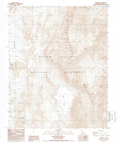 United States Geological Survey Sand Flat, CA (1987, 24000-Scale) digital map