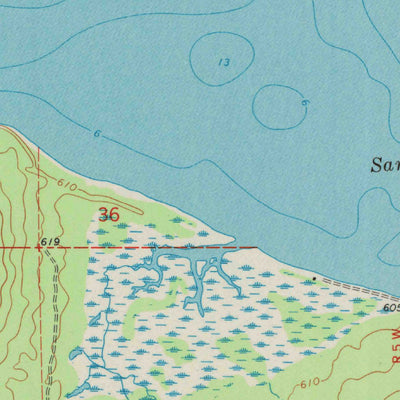 United States Geological Survey Sand Island, WI (1964, 24000-Scale) digital map