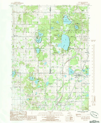 United States Geological Survey Sand Lake, MI (1985, 24000-Scale) digital map