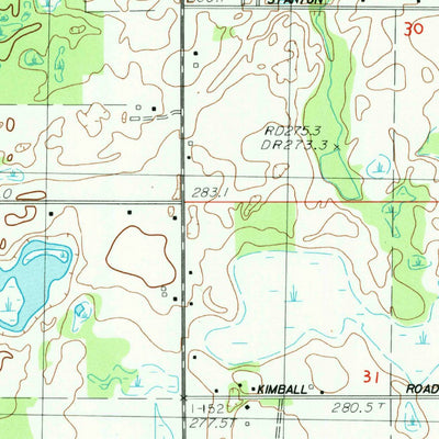 United States Geological Survey Sand Lake, MI (1985, 24000-Scale) digital map