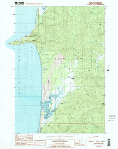 United States Geological Survey Sand Lake, OR (1985, 24000-Scale) digital map