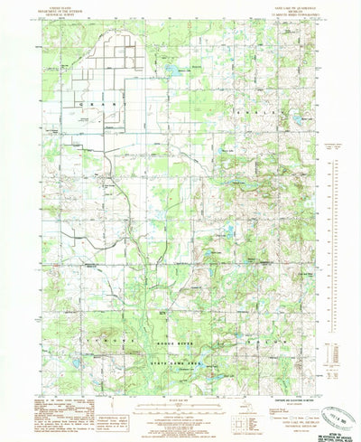 United States Geological Survey Sand Lake SW, MI (1985, 24000-Scale) digital map