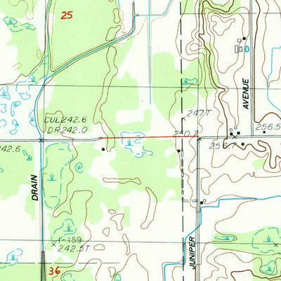 United States Geological Survey Sand Lake SW, MI (1985, 24000-Scale) digital map