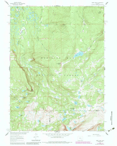 United States Geological Survey Sand Lake, WY (1961, 24000-Scale) digital map