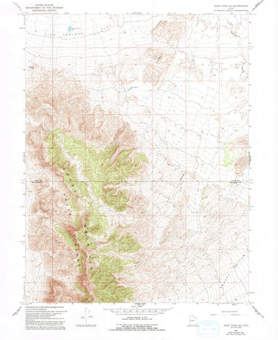 United States Geological Survey Sand Pass SE, UT (1967, 24000-Scale) digital map
