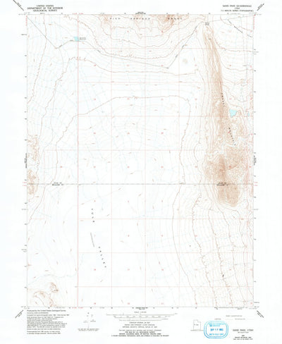 United States Geological Survey Sand Pass, UT (1967, 24000-Scale) digital map