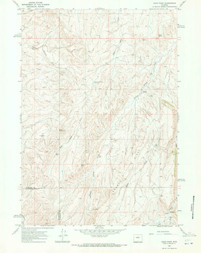 United States Geological Survey Sand Point, WY (1966, 24000-Scale) digital map