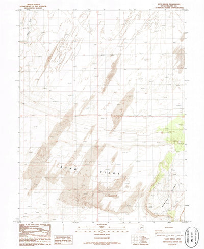 United States Geological Survey Sand Ridge, UT (1986, 24000-Scale) digital map