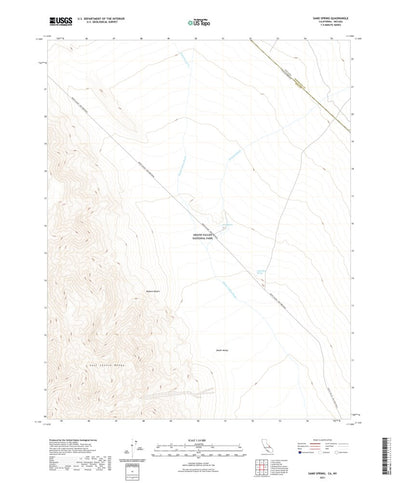 United States Geological Survey Sand Spring, CA (2021, 24000-Scale) digital map
