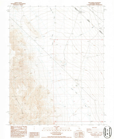 United States Geological Survey Sand Spring, CA-NV (1987, 24000-Scale) digital map