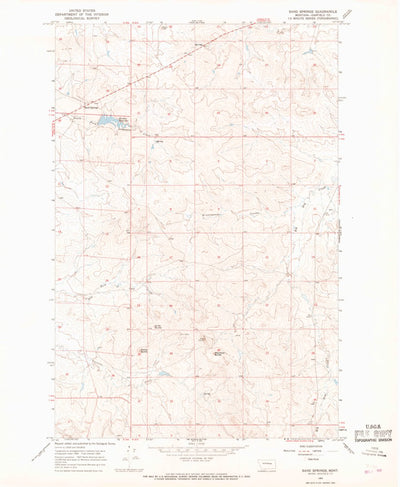 United States Geological Survey Sand Springs, MT (1965, 24000-Scale) digital map
