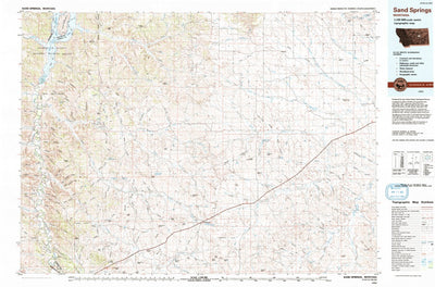 United States Geological Survey Sand Springs, MT (1993, 100000-Scale) digital map