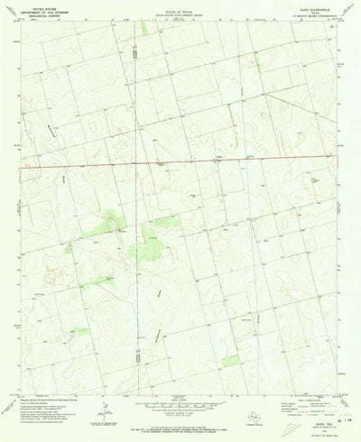 United States Geological Survey Sand, TX (1970, 24000-Scale) digital map