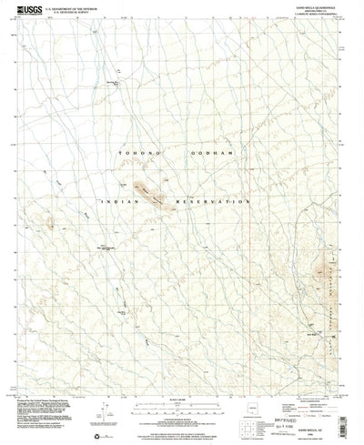 United States Geological Survey Sand Wells, AZ (1996, 24000-Scale) digital map