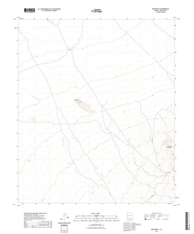 United States Geological Survey Sand Wells, AZ (2021, 24000-Scale) digital map