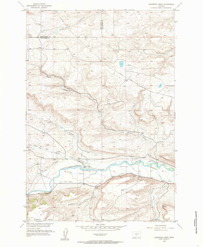 United States Geological Survey Sandborn Creek, MT (1955, 24000-Scale) digital map