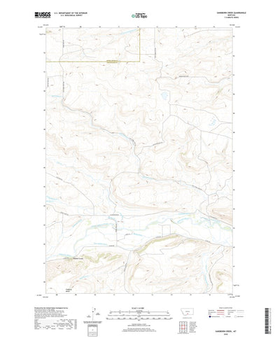 United States Geological Survey Sandborn Creek, MT (2020, 24000-Scale) digital map