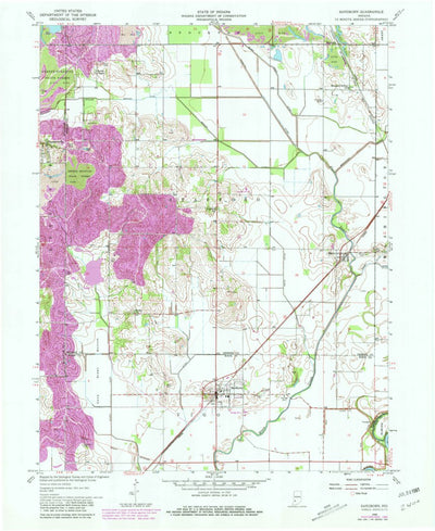 United States Geological Survey Sandborn, IN (1958, 24000-Scale) digital map