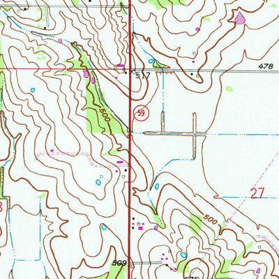 United States Geological Survey Sandborn, IN (1958, 24000-Scale) digital map