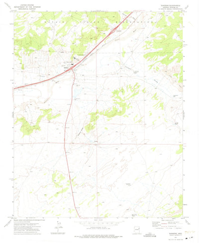 United States Geological Survey Sanders, AZ (1971, 24000-Scale) digital map