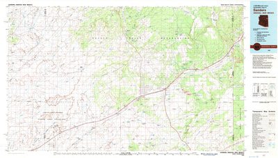 United States Geological Survey Sanders, AZ-NM (1982, 100000-Scale) digital map