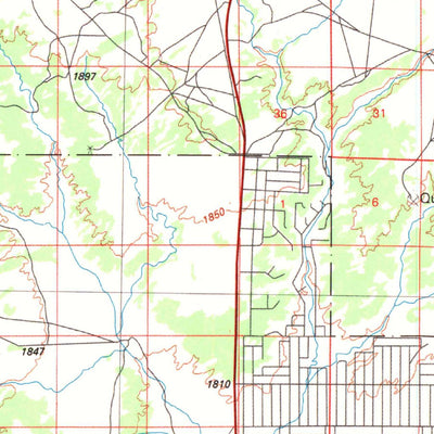 United States Geological Survey Sanders, AZ-NM (1982, 100000-Scale) digital map