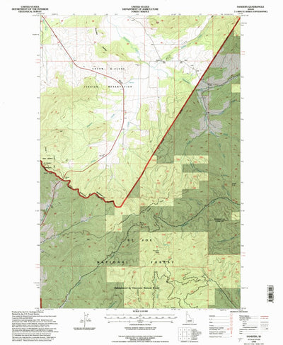 United States Geological Survey Sanders, ID (1994, 24000-Scale) digital map