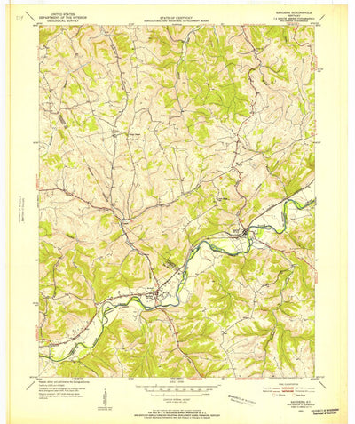 United States Geological Survey Sanders, KY (1951, 24000-Scale) digital map