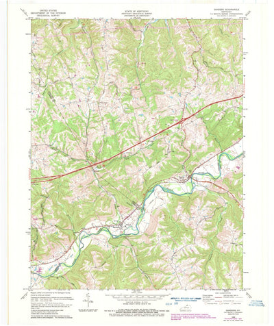 United States Geological Survey Sanders, KY (1969, 24000-Scale) digital map