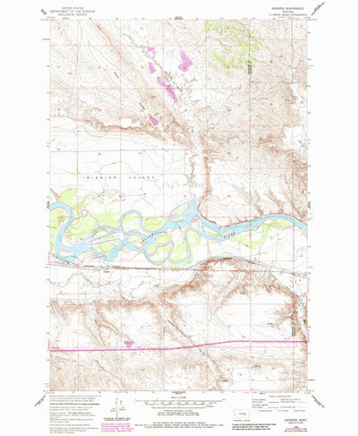 United States Geological Survey Sanders, MT (1960, 24000-Scale) digital map