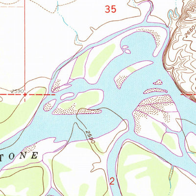 United States Geological Survey Sanders, MT (1960, 24000-Scale) digital map