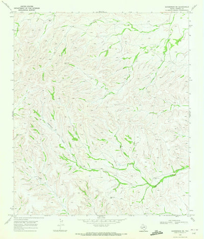 United States Geological Survey Sanderson NE, TX (1969, 24000-Scale) digital map