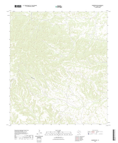 United States Geological Survey Sanderson NE, TX (2022, 24000-Scale) digital map