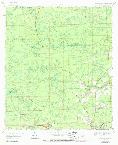 United States Geological Survey Sanderson North, FL (1969, 24000-Scale) digital map