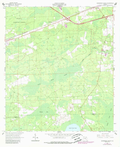 United States Geological Survey Sanderson South, FL (1963, 24000-Scale) digital map