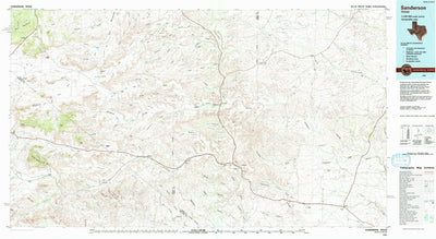 United States Geological Survey Sanderson, TX (1985, 100000-Scale) digital map