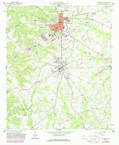 United States Geological Survey Sandersville, GA (1962, 24000-Scale) digital map