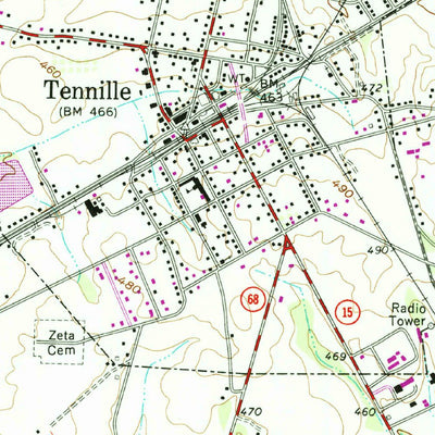 United States Geological Survey Sandersville, GA (1962, 24000-Scale) digital map