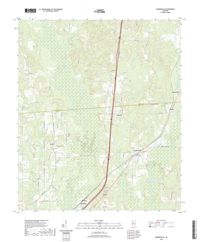 United States Geological Survey Sandersville, MS (2020, 24000-Scale) digital map