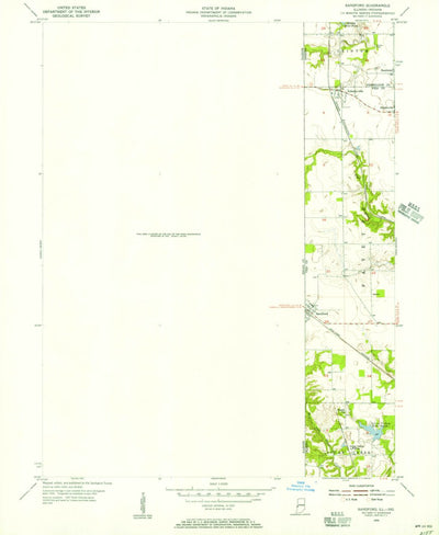 United States Geological Survey Sandford, IN-IL (1950, 24000-Scale) digital map