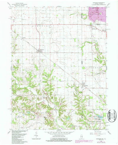 United States Geological Survey Sandford, IN-IL (1966, 24000-Scale) digital map