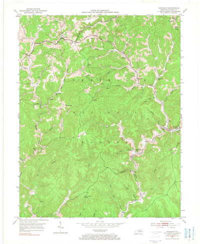 United States Geological Survey Sandgap, KY (1953, 24000-Scale) digital map