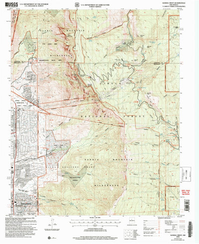 United States Geological Survey Sandia Crest, NM (2006, 24000-Scale) digital map