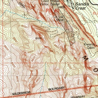 United States Geological Survey Sandia Crest, NM (2006, 24000-Scale) digital map