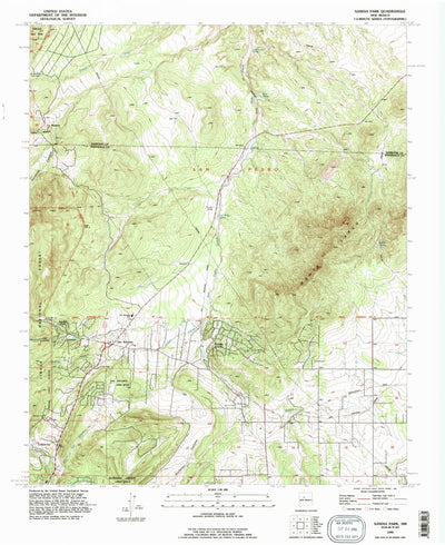 United States Geological Survey Sandia Park, NM (1990, 24000-Scale) digital map